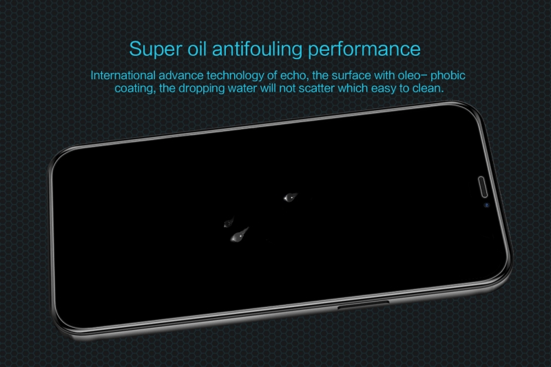 Miếng Kính Cường Lực iPhone 12 Pro Max Hiệu Nillkin 9H Chính Hãng có khả năng chống dầu, hạn chế bám vân tay, chịu lực tốt trong quá trình sử dụng